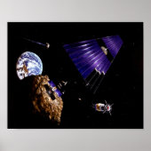 Een asteroïde-mijnmissie poster (Voorkant)