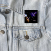 Een asteroïde-mijnmissie vierkante button 5,1 cm (In situ)