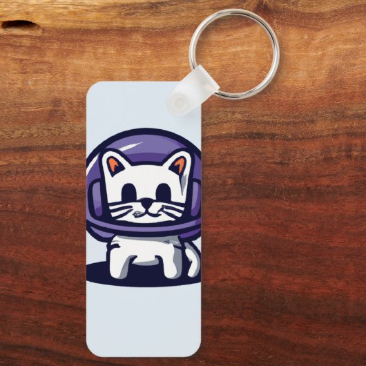 Een Astronaut Cute Cat Sleutelhanger (Achterkant)