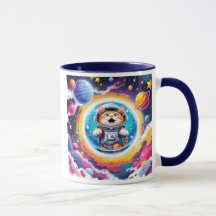 Een astronaut drijft in de ruimte.
