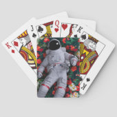 Een astronaut in de Bloemen Pokerkaarten (Achterkant)
