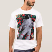 Een astronaut in de Bloemen T-shirt (Voorkant)
