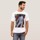 Een astronaut in de Bloemen T-shirt (Voorkant volledig)