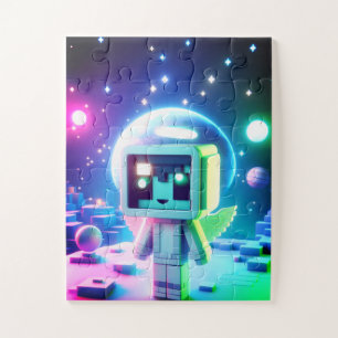 Een astronaut in de ruimte 30 grote stukken op een legpuzzel