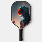 Een astronaut in Parijs Pickleball Paddle (Achterkant)