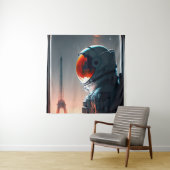 Een astronaut in Parijs Wandkleed (In situ)