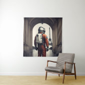 Een astronaut in Parijs Wandkleed (In situ)