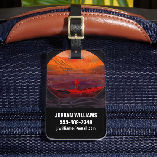 Een astronaut op Mars Bagagelabel (Voorkant Insitu 2)