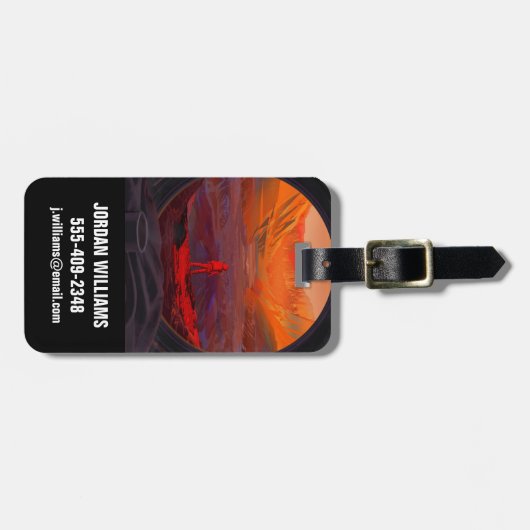 Een astronaut op Mars Bagagelabel (Voorkant horizontaal)