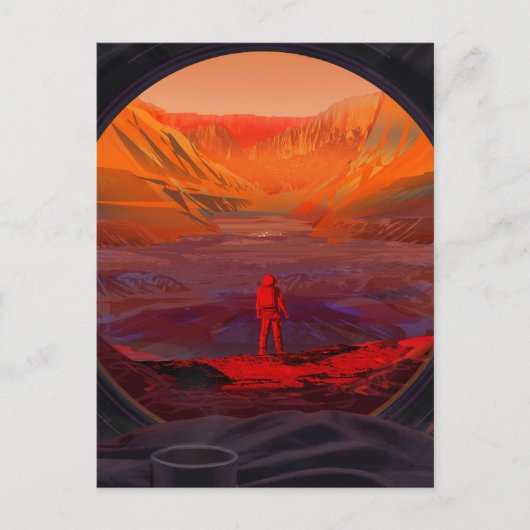 Een astronaut op Mars Briefkaart (Voorkant)