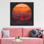 Een astronaut op Mars Canvas Afdruk (Insitu (Woonkamer))