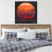 Een astronaut op Mars Canvas Afdruk (Insitu (Slaapkamer))