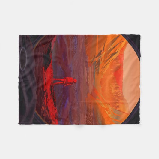 Een astronaut op Mars Fleece Deken (Voorkant (Horizontaal))