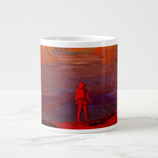 Een astronaut op Mars Grote Koffiekop (Voorkant)