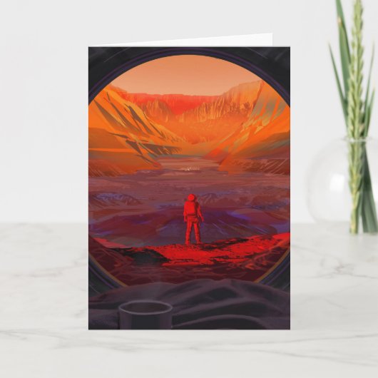 Een astronaut op Mars Kaart (Voorkant)