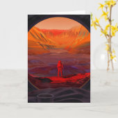 Een astronaut op Mars Kaart (Gele Bloem)