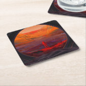 Een astronaut op Mars Kartonnen Onderzetters (Schuin)