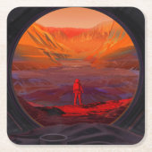Een astronaut op Mars Kartonnen Onderzetters (Voorkant)