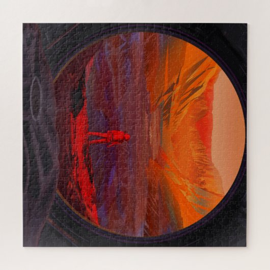 Een astronaut op Mars Legpuzzel (Horizontaal)