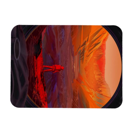 Een astronaut op Mars Magneet (Horizontaal)