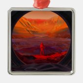 Een astronaut op Mars Metalen Ornament (Voorkant)