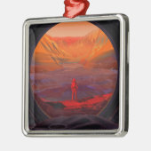 Een astronaut op Mars Metalen Ornament (Links)