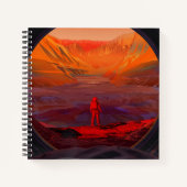 Een astronaut op Mars Notitieboek (Voorkant)