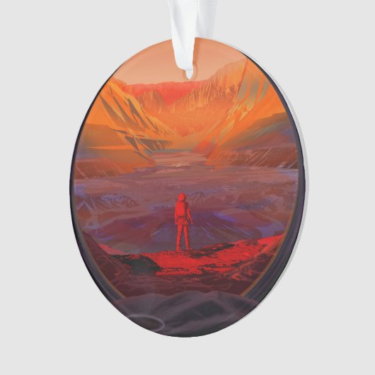 Een astronaut op Mars Ornament (voorkant)