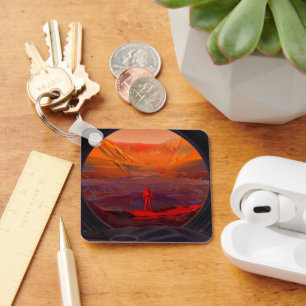 Een astronaut op Mars Sleutelhanger