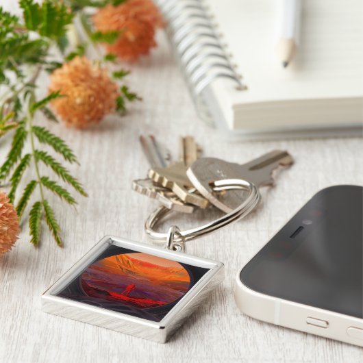 Een astronaut op Mars Sleutelhanger (Zijkant)