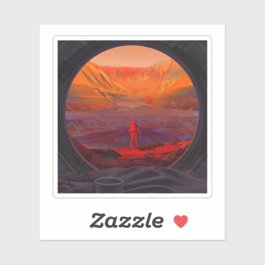 Een astronaut op Mars Sticker (Vel)
