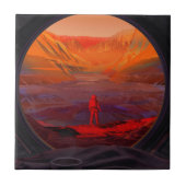 Een astronaut op Mars Tegeltje (Voorkant)