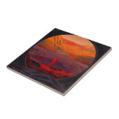 Een astronaut op Mars Tegeltje (Zijkant)