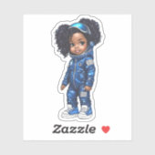 Een astronaut teamlid - Blauw Sticker (Vel)