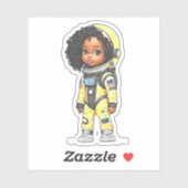 Een astronaut teamlid - Geel Sticker (Vel)