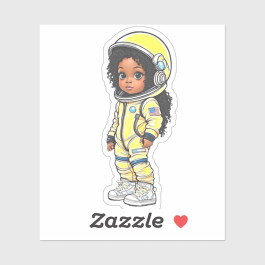 Een astronaut teamlid - Geel Sticker (Vel)