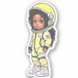 Een astronaut teamlid - Geel Sticker