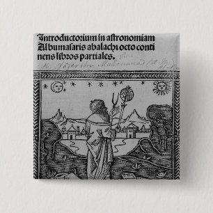 Een astronomiser die begint te grazen vierkante button 5,1 cm