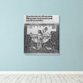 Een astronomiser die begint te zingen canvas afdruk (Insitu (Houten vloer))