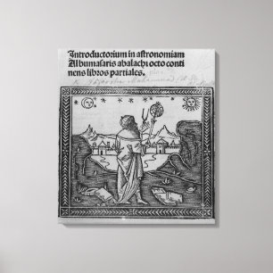 Een astronomiser die begint te zingen canvas afdruk