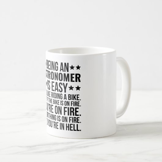 Een astronoom zijn is makkelijk, het is alsof koffiemok (Voorkant rechts)