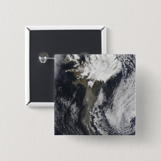 Een aswolk vierkante button 5,1 cm (Voorkant /achterkant)