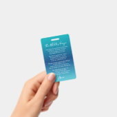 Een Athlete's Prayer Swim Bag Label Badge (Handheld)