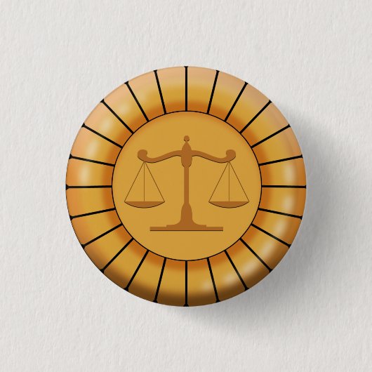 Een Attorney Badge Ronde Button 3,2 Cm (Voorkant)