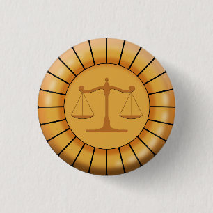 Een Attorney Badge Ronde Button 3,2 Cm