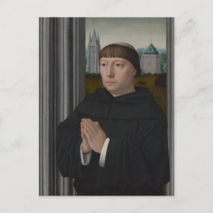 Een Augustinische Friar die bidt van Gerard David Briefkaart