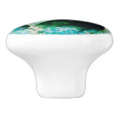Een aura van smaragden keramische knop (Zijkant)