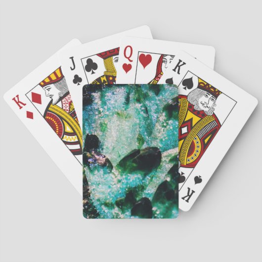 Een aura van smaragden pokerkaarten (Achterkant)