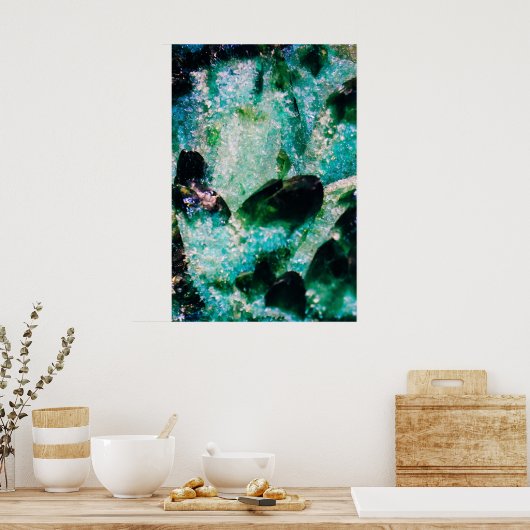 Een aura van smaragden poster (Keuken)
