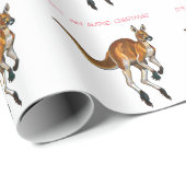 Een Aussie Kerstmis met een Red Kangaroo Cadeaupapier (Rol Hoek)